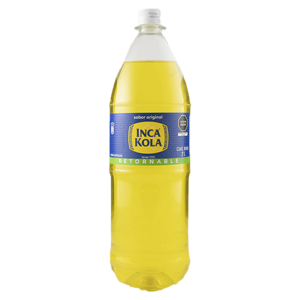 Gaseosa Inca Kola de 2 litros en pollería Donde Hugo Jauja Peru